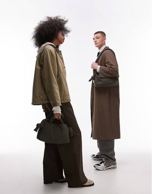 Ona mini soft nylon multiwear crossbody bag in khaki