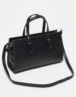 Valentino jasmin top handle bag with detachable crossbody strap in black