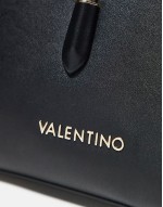 Valentino jasmin top handle bag with detachable crossbody strap in black