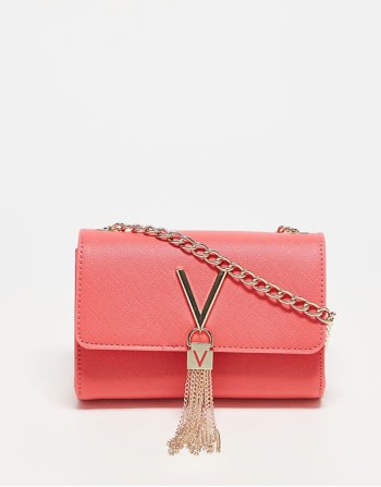Valentino divina crossbody tassle bag in bright pink