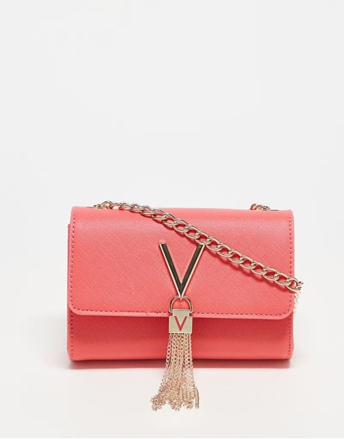 Valentino divina crossbody tassle bag in bright pink