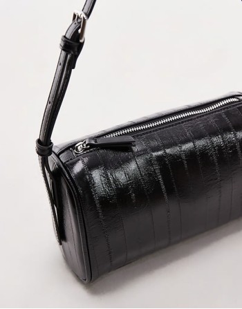 Sullivan barrel shoulder bag in black