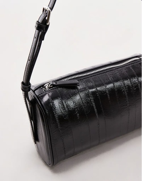 Sullivan barrel shoulder bag in black