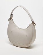Valentino alexia shoulder bag with detachable crossbody strap in pale grey