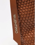 Valentino shantel woven large slouch shoulder bag in tan