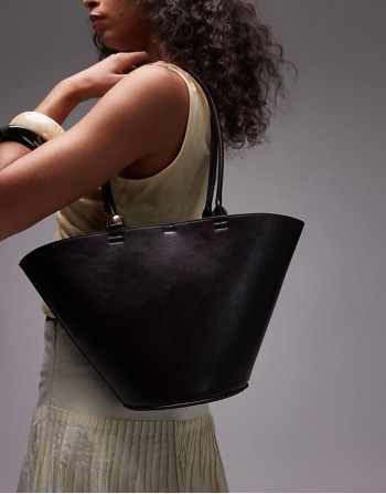 gold detail bucket bag in brown