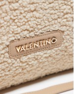 Valentino qube borg tote bag in cream