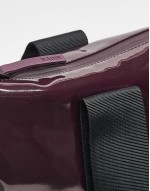 waterproof tote bag mini in burgundy shine exclusive to asos