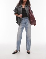 Lennox leather tote with ruche detail in burgundy