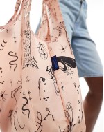 Special Offer nylon shopper tote bag in ballet print