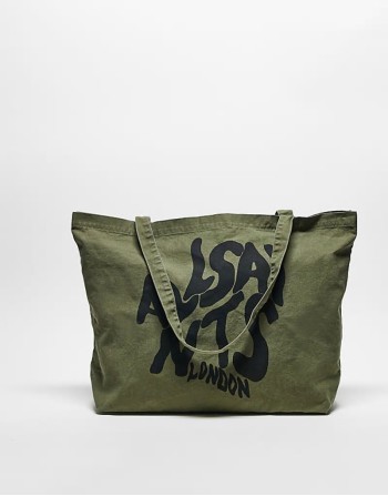 Orlando logo tote bag in khaki