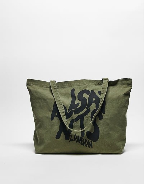 Orlando logo tote bag in khaki
