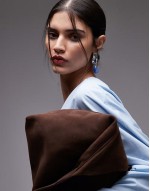 large suede leather tote bag in dark chocolate brown