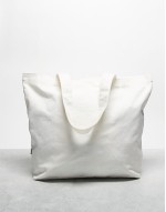 canvas graphic tote in white