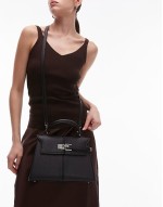Elise large top handle  bag in black